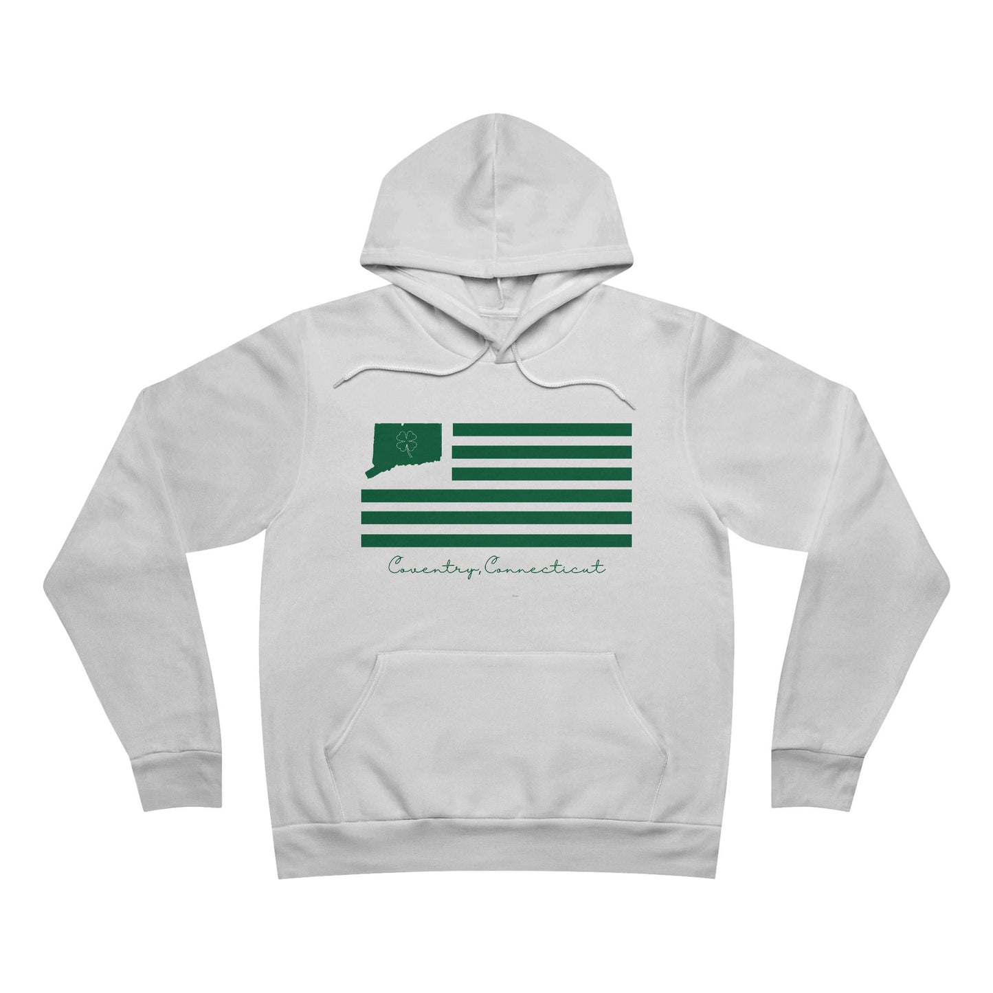 Coventry Connecticut St. Patrick’s Day Flag Unisex Sponge Fleece Pullover Hoodie