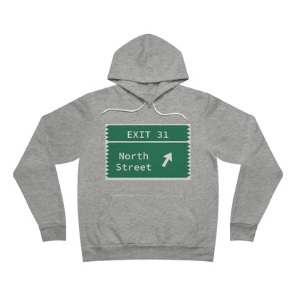 Vintage Merritt Parkway Exit 31 Sign Unisex Sponge Fleece Pullover Hoodie