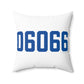 06066 Vernon Connecticut Zip Code Spun Polyester Square Pillow