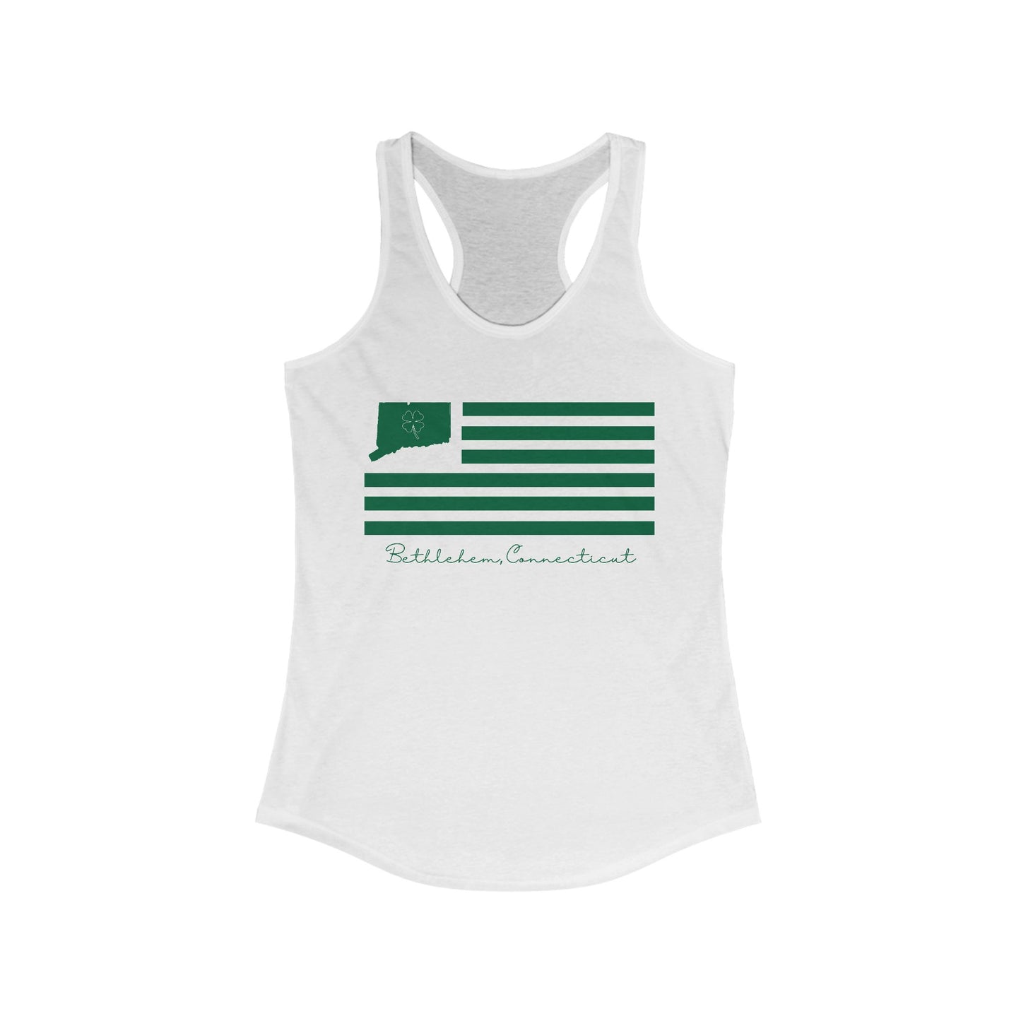 Bethlehem Connecticut St. Patrick’s Day Flag Women's Ideal Racerback Tank Top