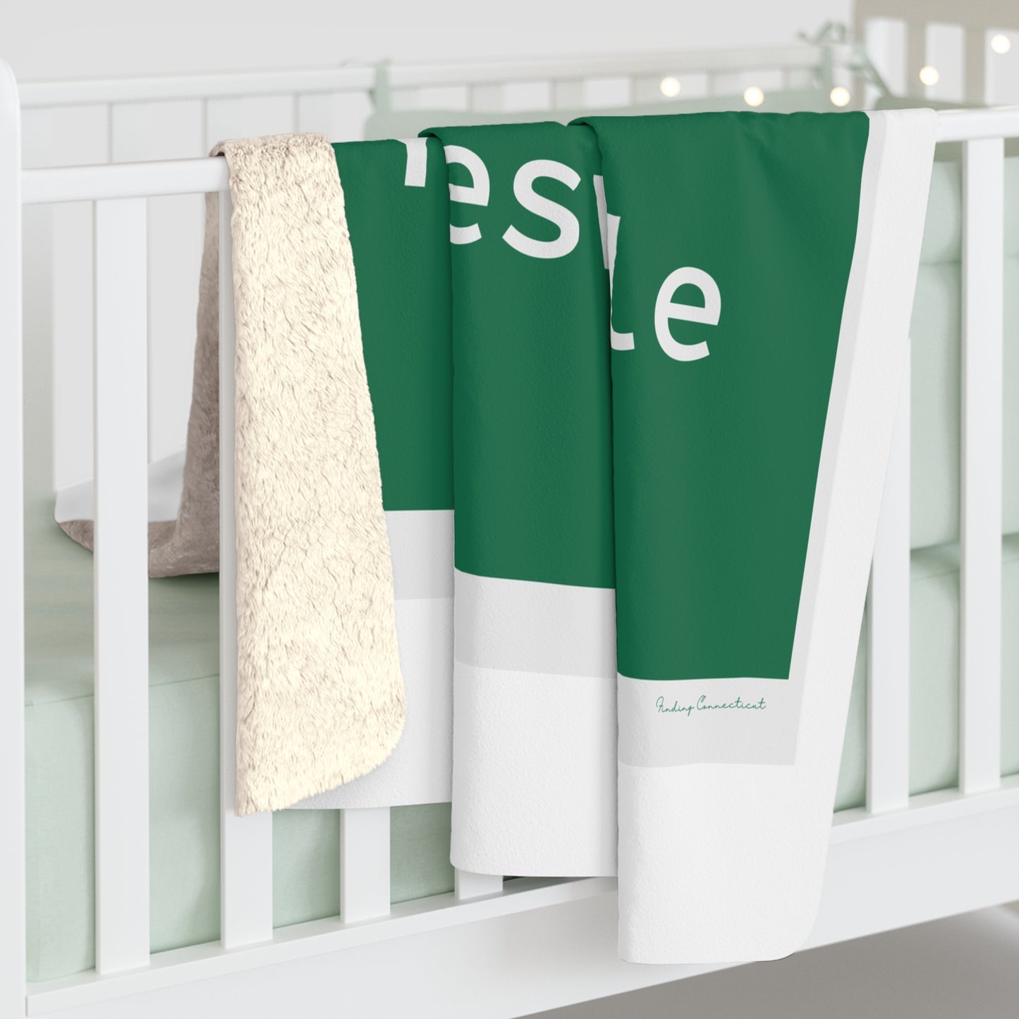 Vintage WCP Exit 65 Sign Sherpa Fleece Blanket
