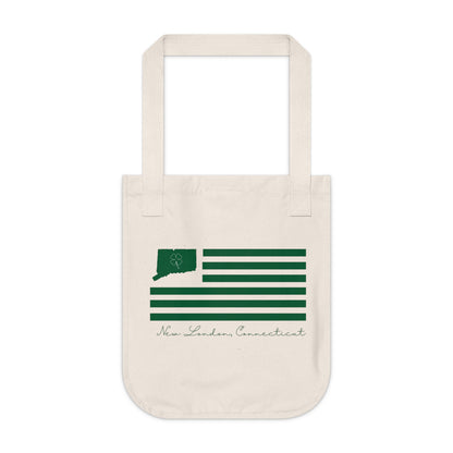 New London Connecticut St. Patrick’s Day Flag Organic Canvas Tote Bag