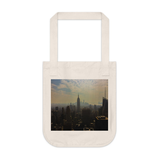 NYC Skyline Organic Canvas Tote Bag