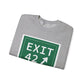 Vintage Exit 42 Merritt Parkway Sign Unisex Heavy Blend™ Crewneck Sweatshirt