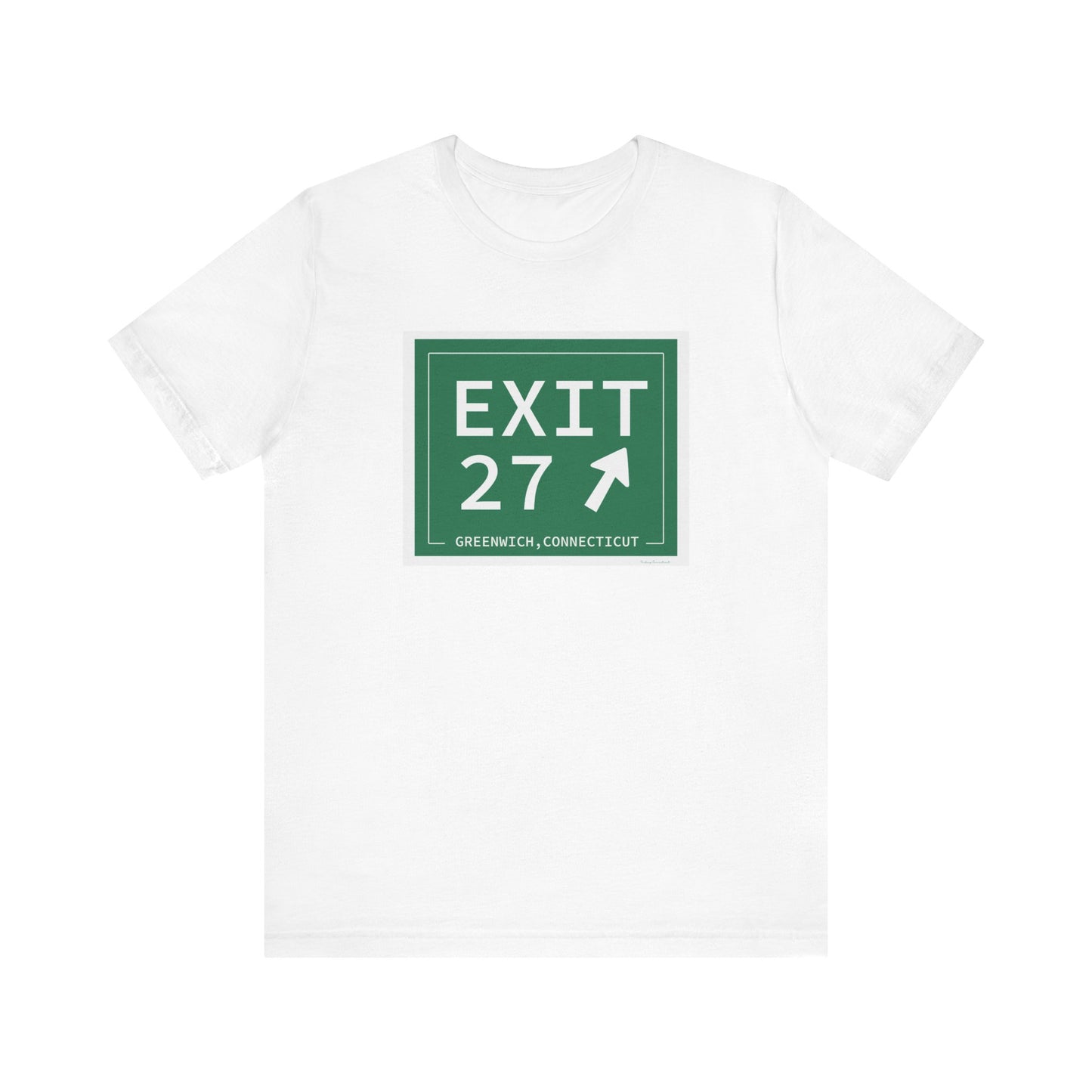 Vintage Exit 27 Merritt Parkway Sign Unisex Jersey Short Sleeve T-Shirt
