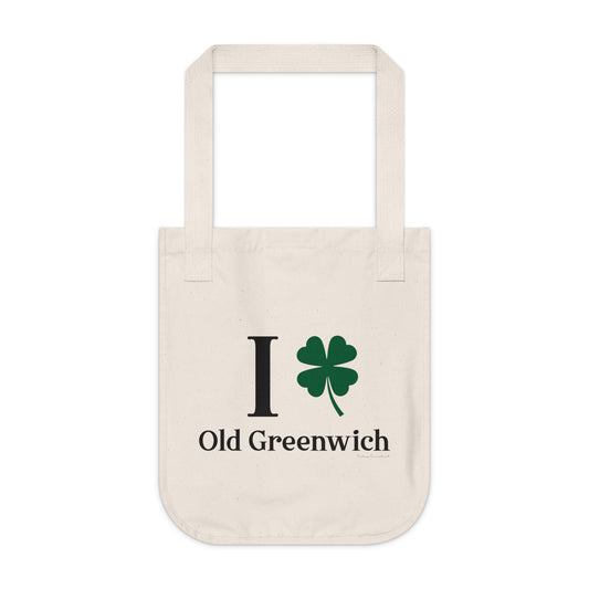 I Clover Old Greenwich Organic Canvas Tote Bag