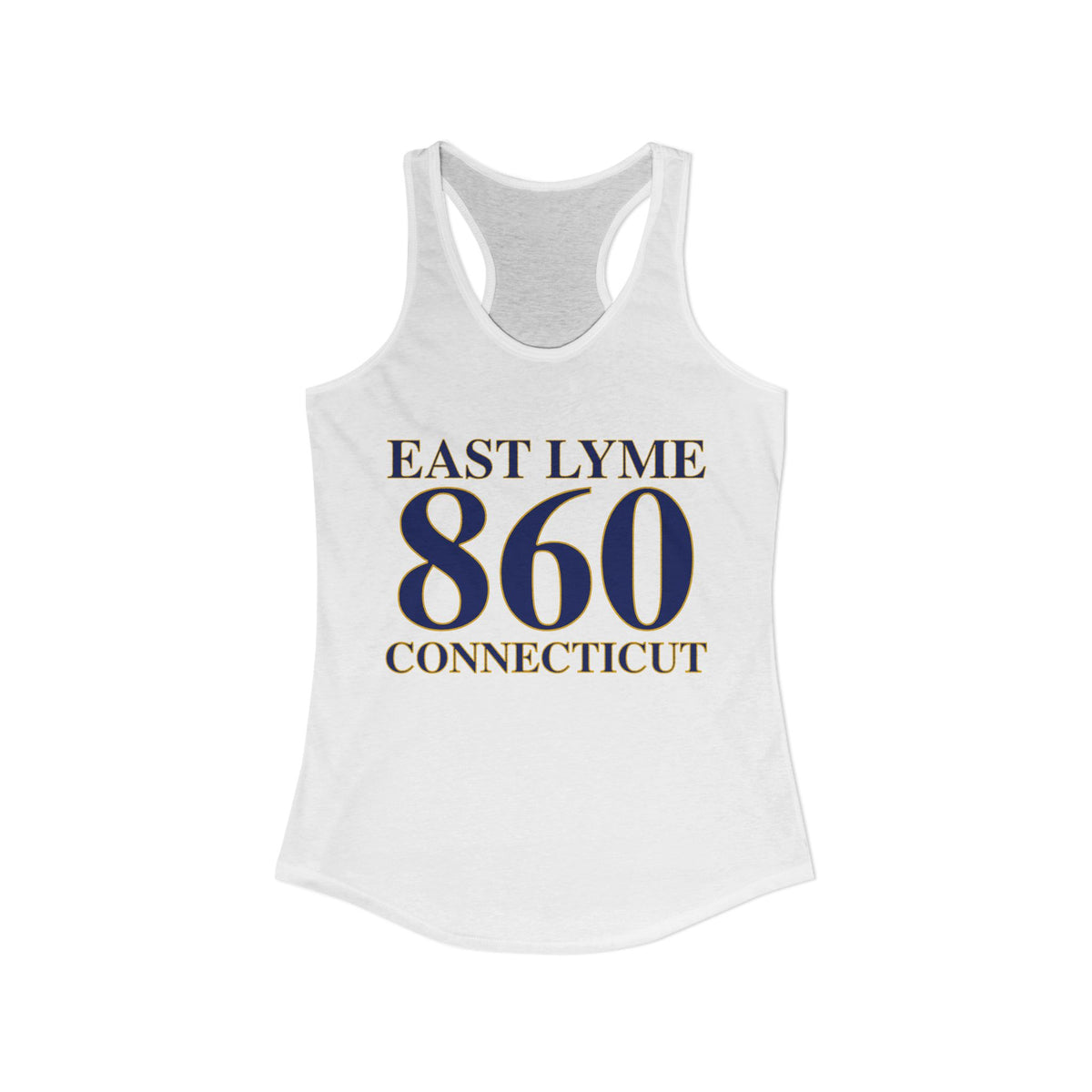 East Lyme 860 Connecticut Women's Ideal Racerback Tank Top
