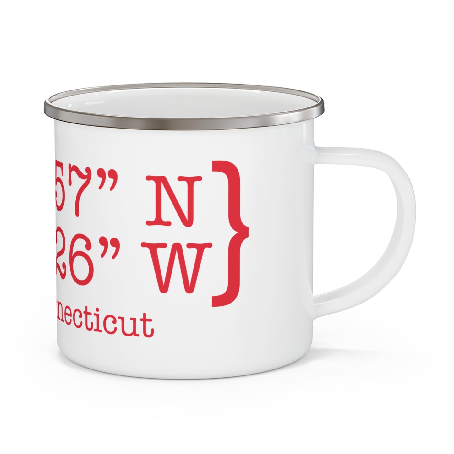 Monroe Coordinates Enamel Camping Mug