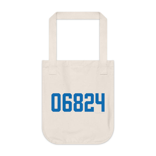 06824 Fairfield Connecticut Zip Code Organic Canvas Tote Bag