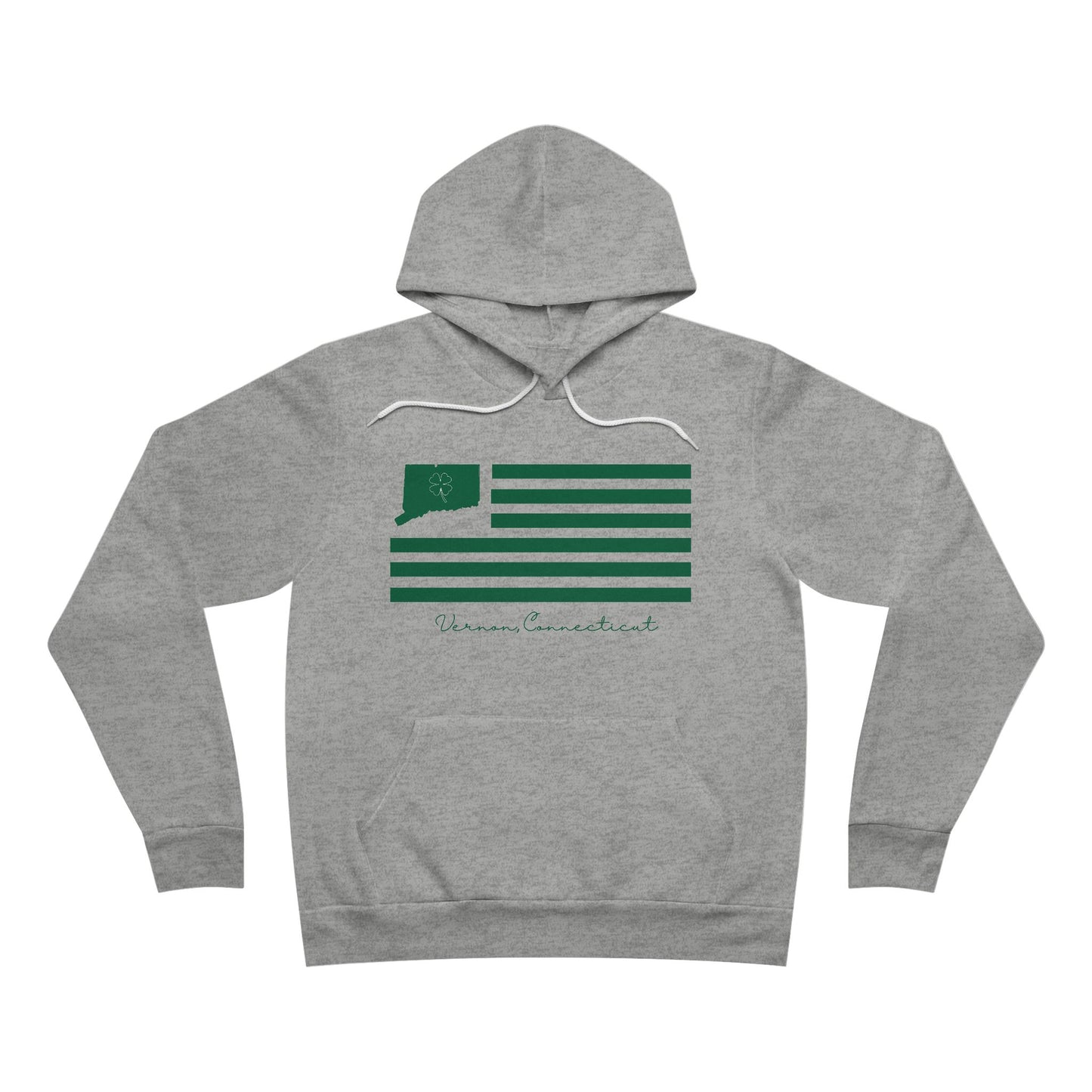 Vernon Connecticut St Patrick’s Day Flag Unisex Sponge Fleece Pullover Hoodie