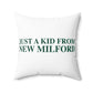 Just a kid from New Milford Polyester Square Pillow