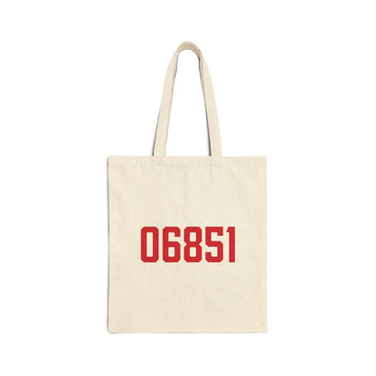 06851 Norwalk Connecticut Zip Code Cotton Canvas Tote Bag