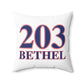 203 Bethel Red White & Blue Spun Polyester Square Pillow