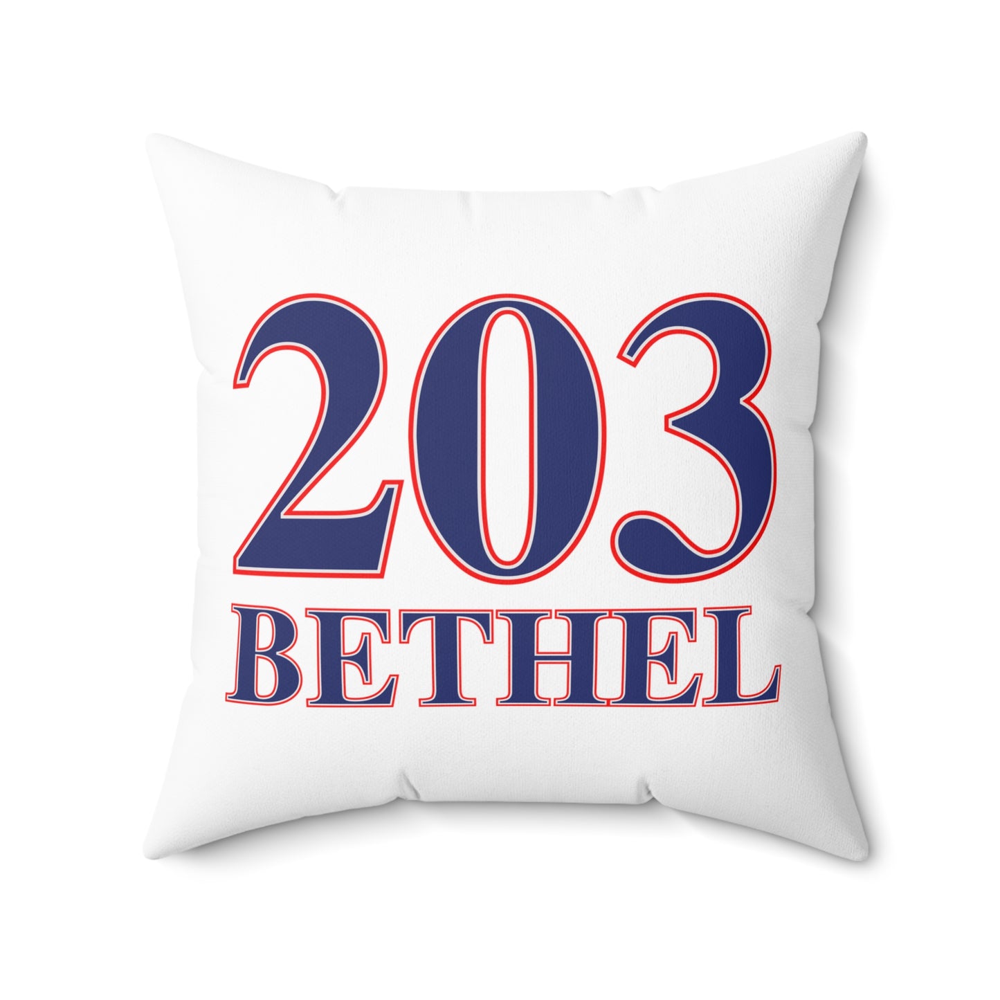 203 Bethel Red White & Blue Spun Polyester Square Pillow