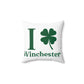 I Clover Winchester Spun Polyester Square Pillow
