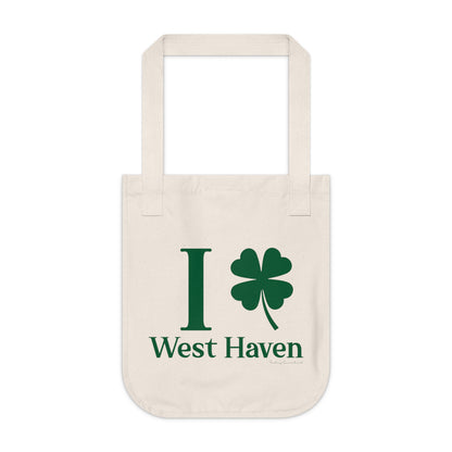 I Clover West Haven Organic Canvas Tote Bag