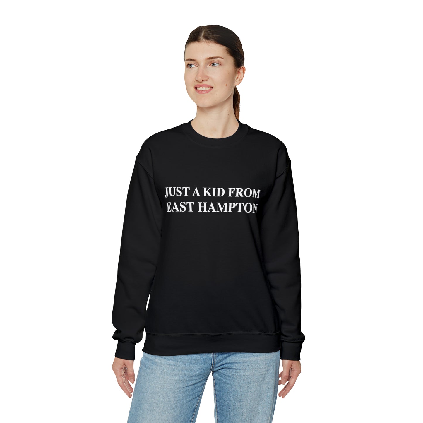 Copy of Just a kid from East Hampton Unisex Heavy Blend™ Crewneck Sweatshirt (white)