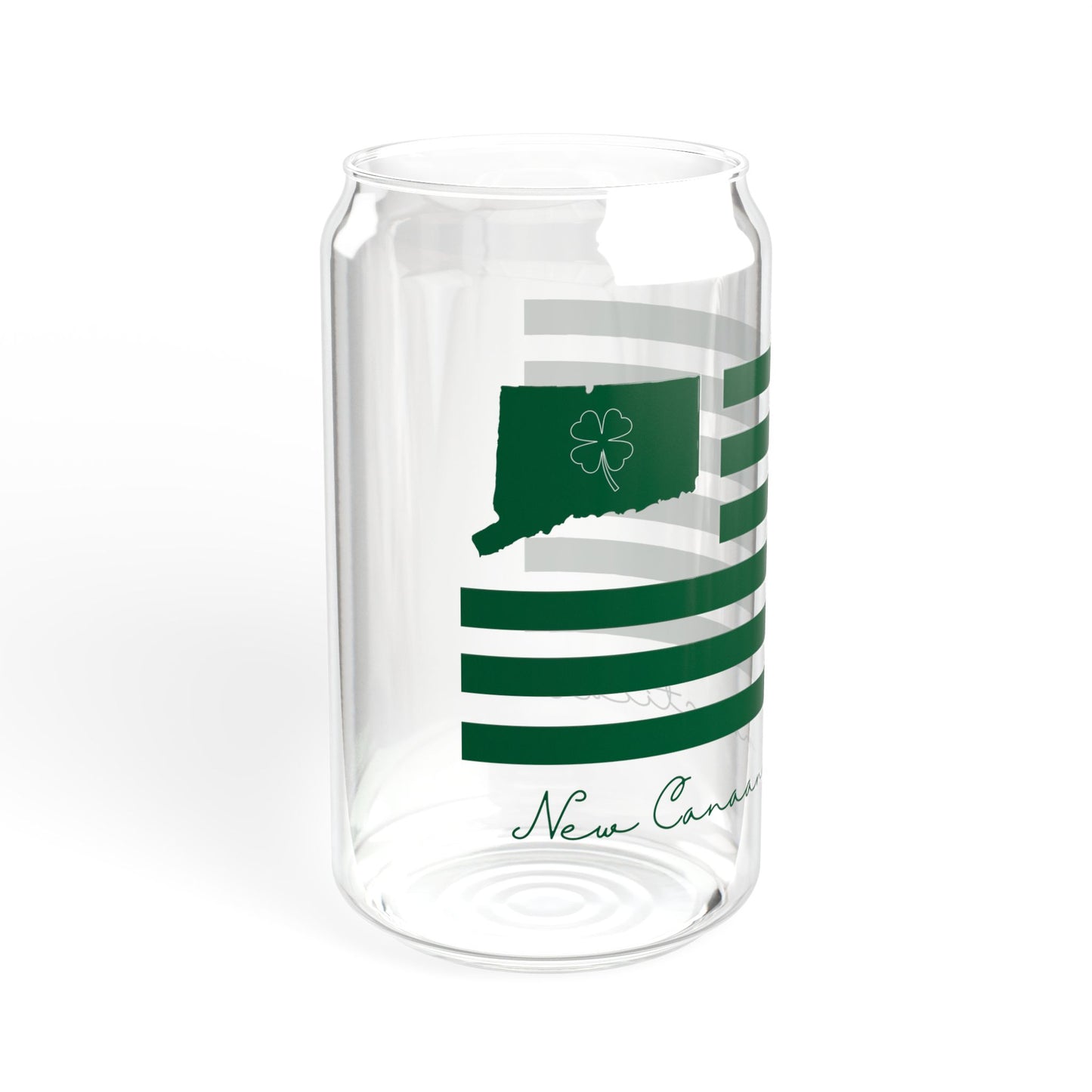 New Canaan Connecticut St. Patrick's Day Sipper Glass, 16oz