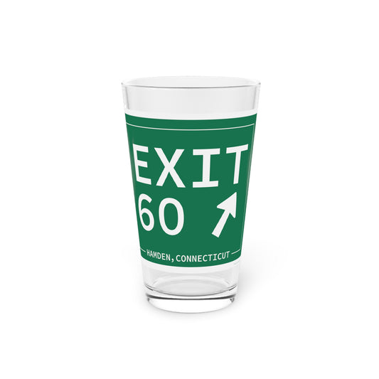 Vintage Exit 60 WCP Sign Pint Glass, 16oz