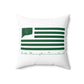 North Stonington Connecticut St. Patrick’s Day Flag Spun Polyester Square Pillow