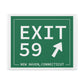 Vintage Exit 59 WCP Sign Matte Canvas, Stretched, 1.25"