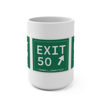 Vintage Exit 50  Merritt Parkway Sign Mug 15oz
