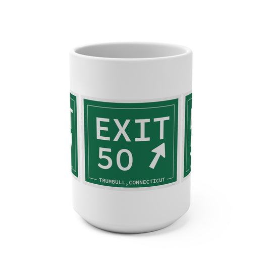 Vintage Exit 50  Merritt Parkway Sign Mug 15oz