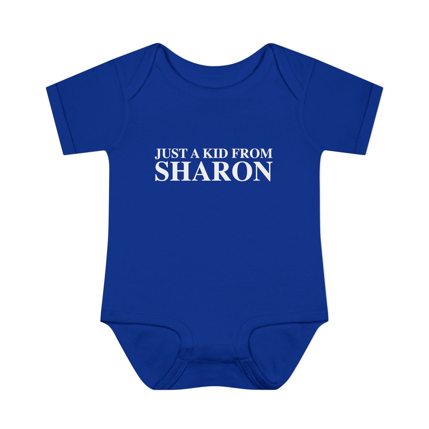 Just a kid from Sharon Infant Baby Rib Bodysuit