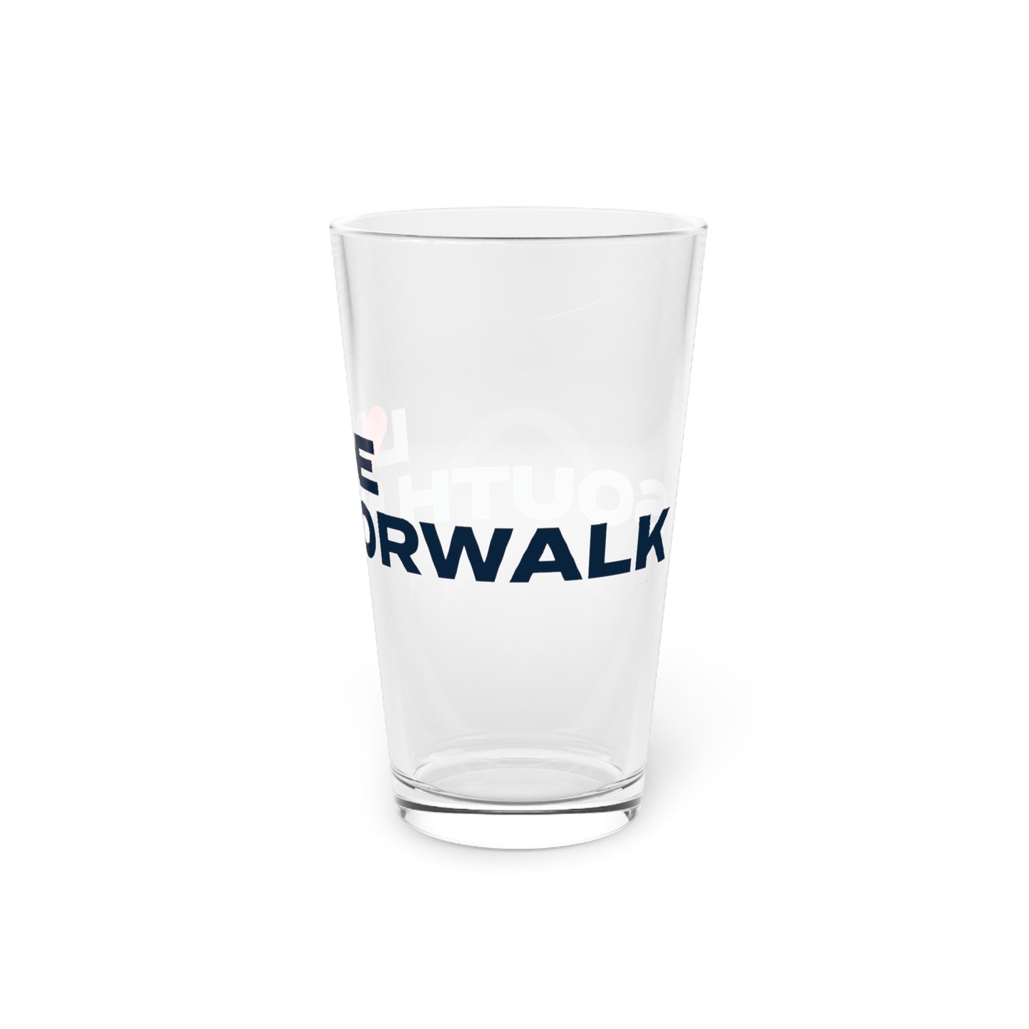 Love South Norwalk Pint Glass, 16oz