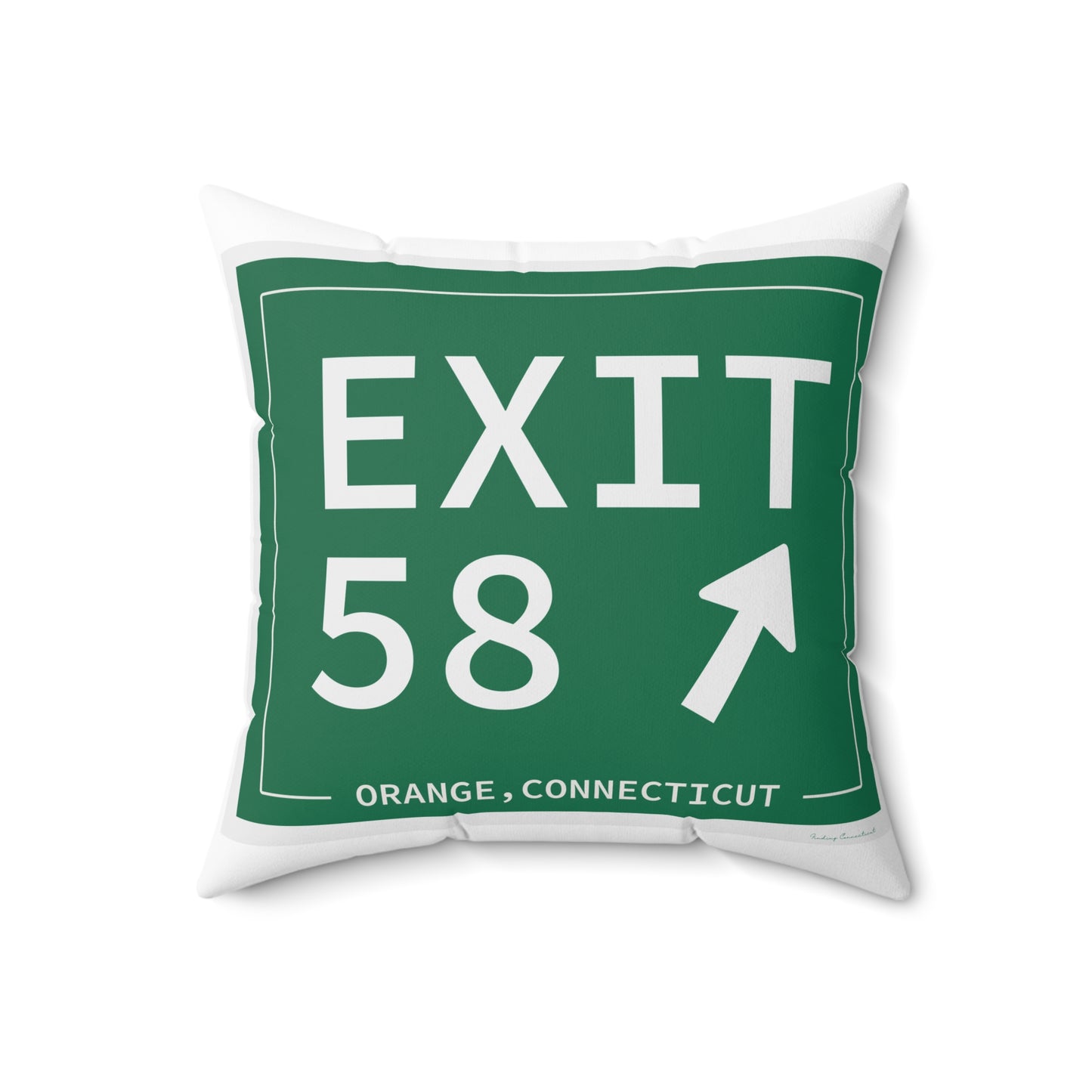 Vintage Exit 58 WCP Sign Spun Polyester Square Pillow