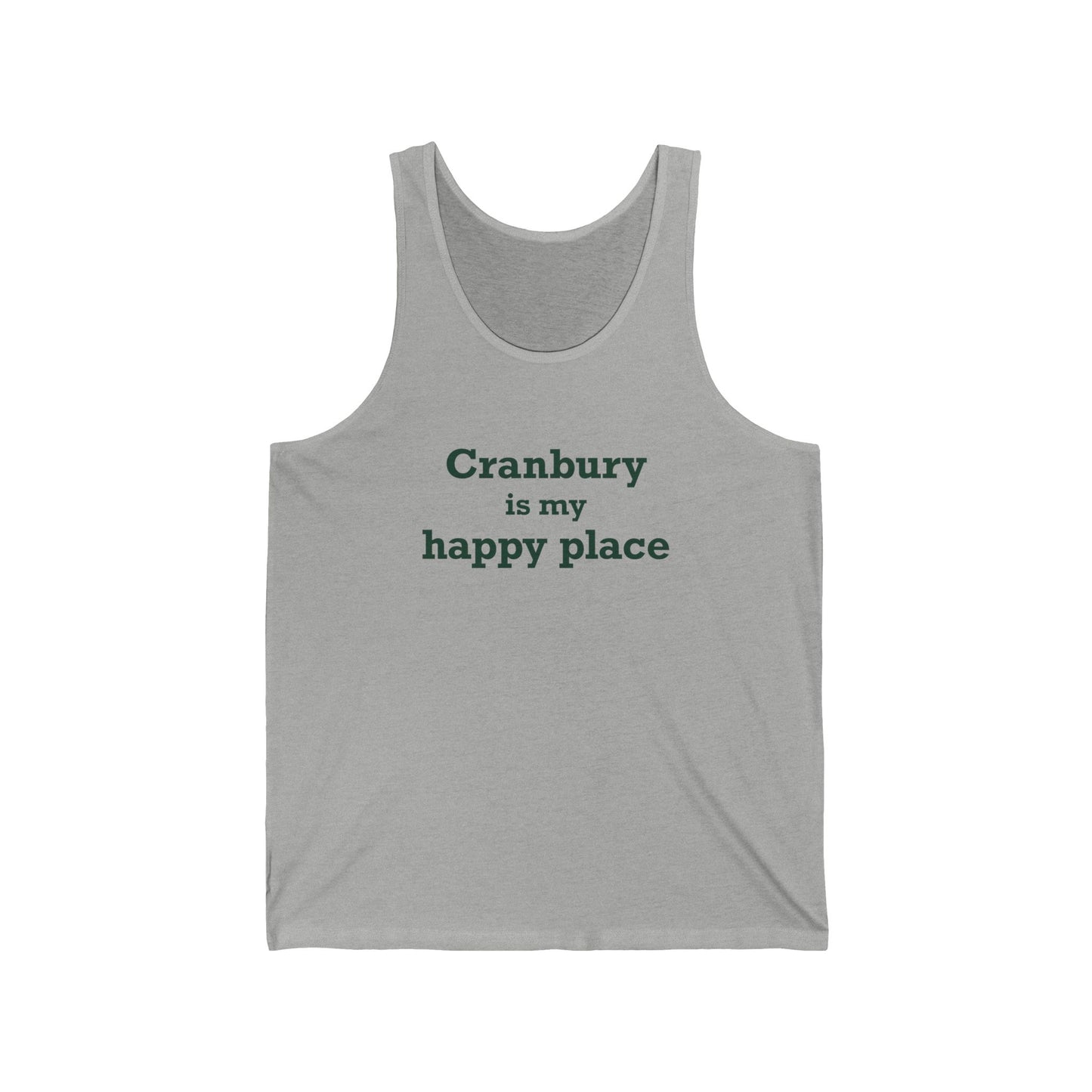 Cranbury is My Happy Place Unisex Jersey Tank Top