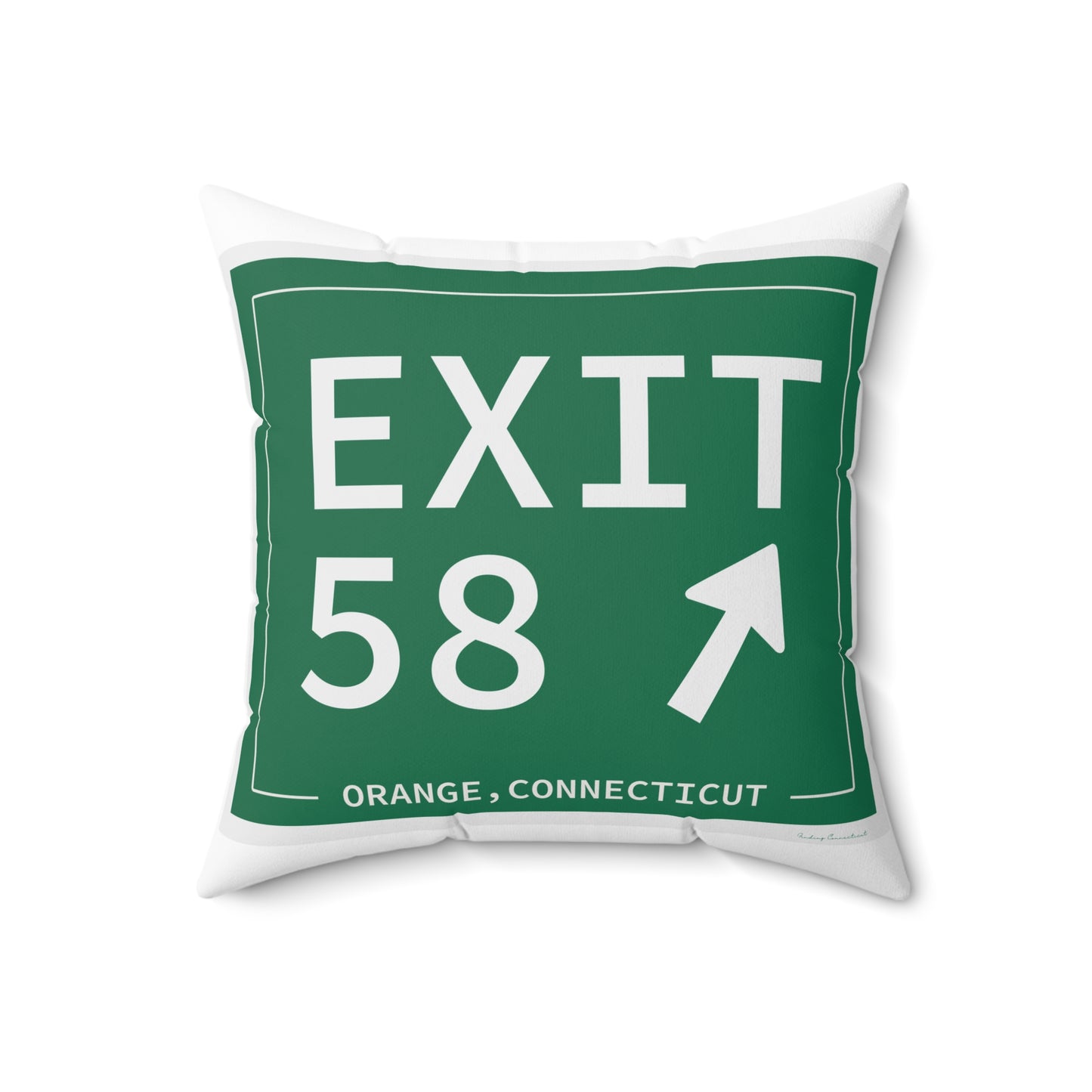 Vintage Exit 58 WCP Sign Spun Polyester Square Pillow