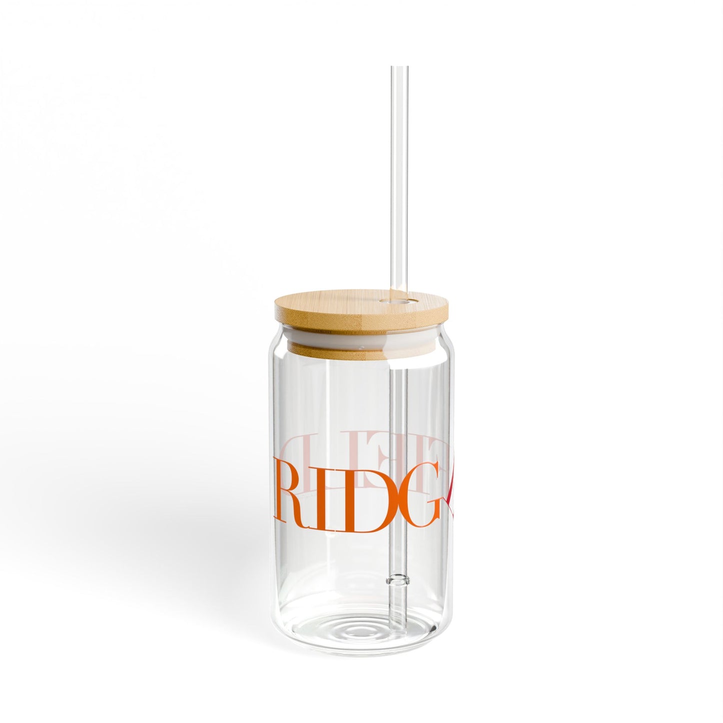41 Tilt Ridgefield Glass Can with Straw and Lid, 16oz