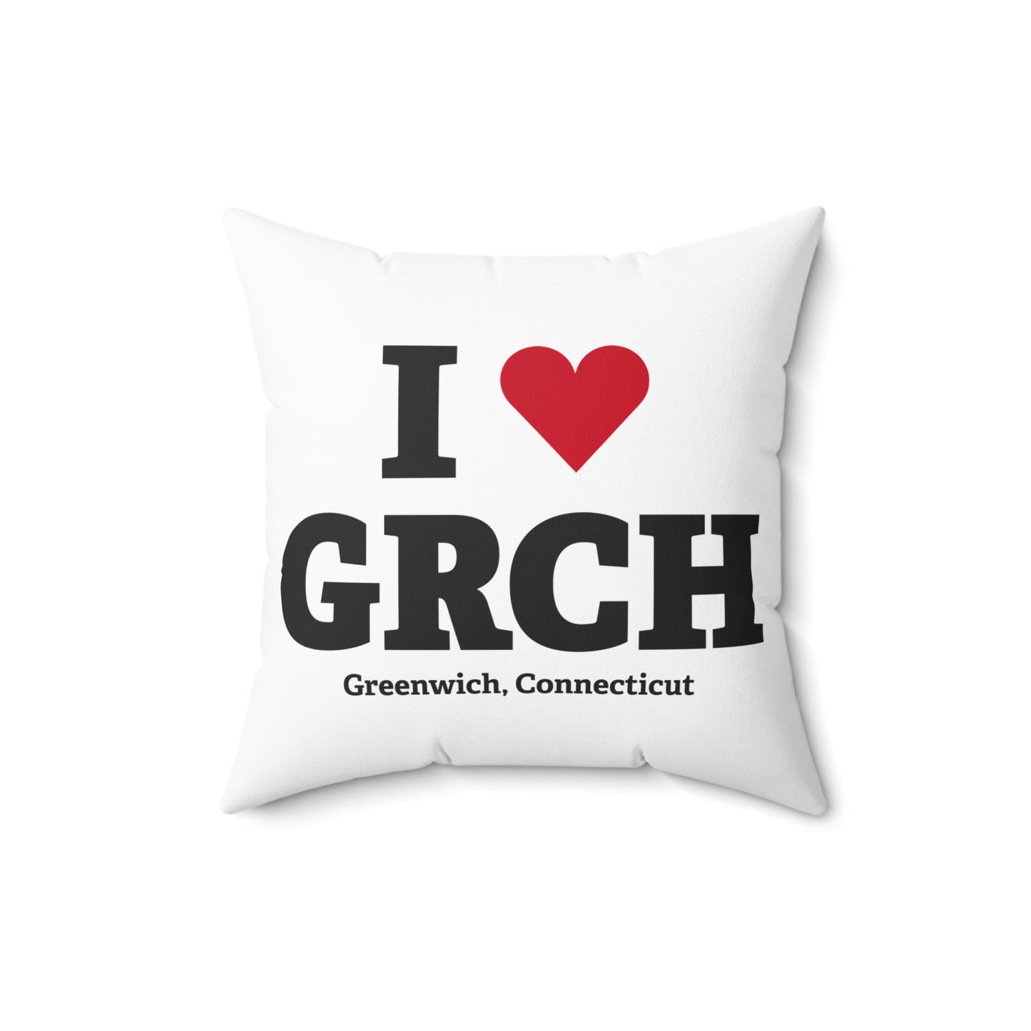 I Heart GRCH Spun Polyester Square Pillow