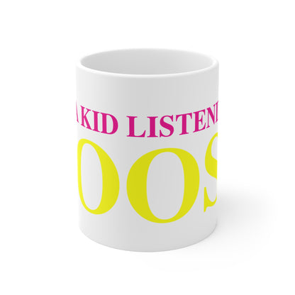 Just a kid Listening  to Goose - Yellow & Pink Mug 11oz