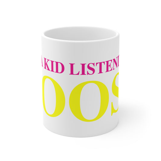 Just a kid Listening  to Goose - Yellow & Pink Mug 11oz