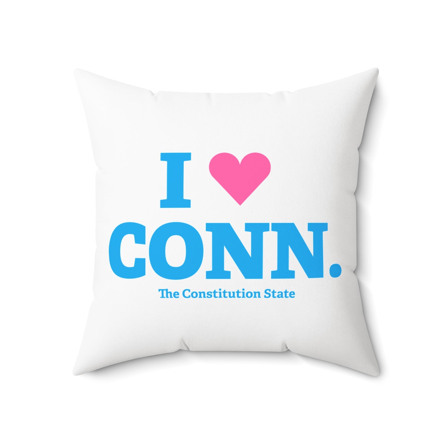 I Heart CONN. Spun Polyester Square Pillow