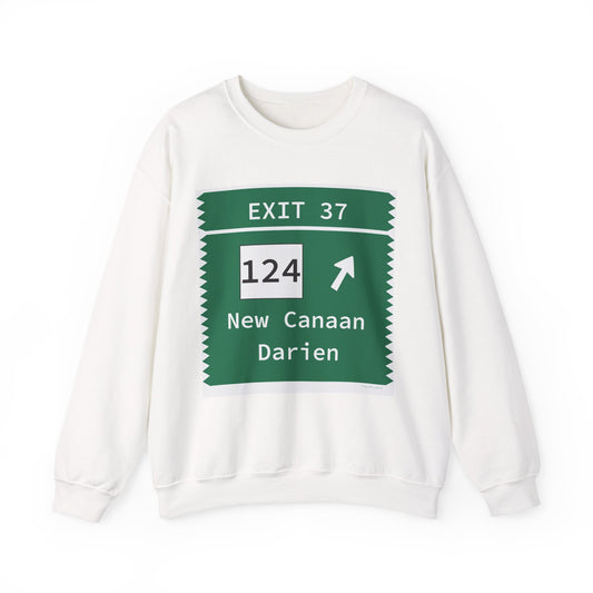 Vintage Merritt Parkway Exit 37 Sign Unisex Heavy Blend™ Crewneck Sweatshirt