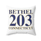 Bethel 203 Connecticut  Spun Polyester Square Pillow