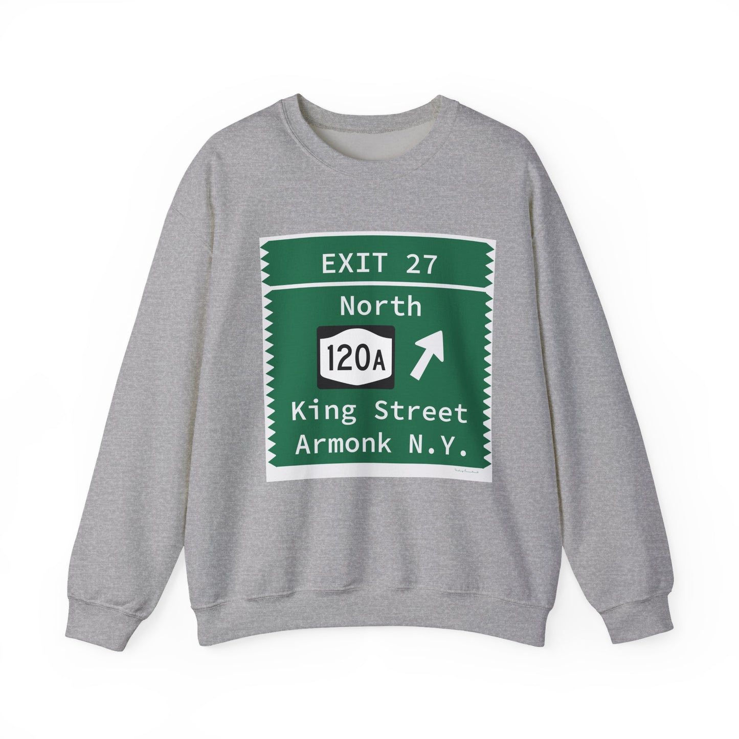 Vintage Merritt Parkway Exit 27 Sign Unisex Heavy Blend™ Crewneck Sweatshirt