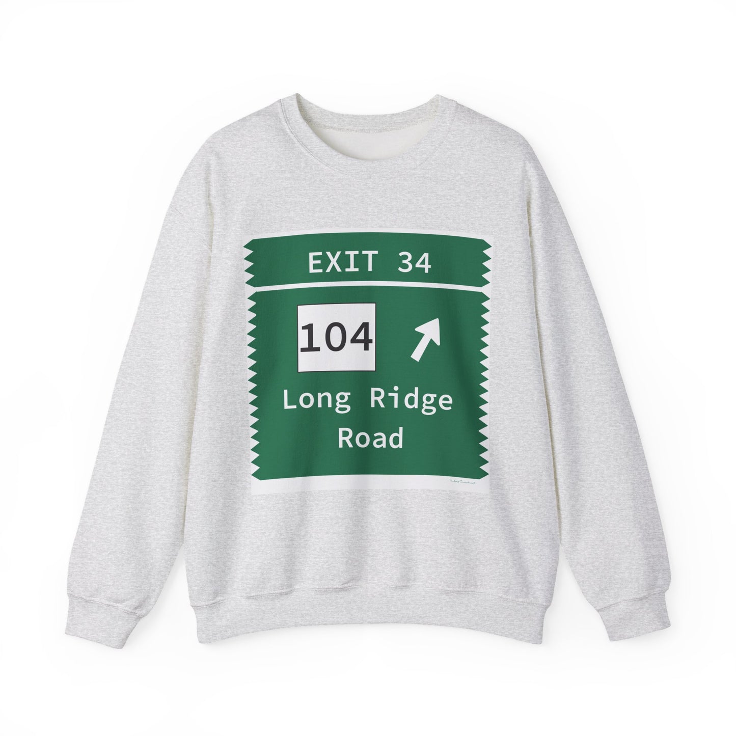 Vintage Merritt Parkway Exit 34 Sign Unisex Heavy Blend™ Crewneck Sweatshirt