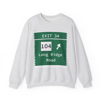 Vintage Merritt Parkway Exit 34 Sign Unisex Heavy Blend™ Crewneck Sweatshirt