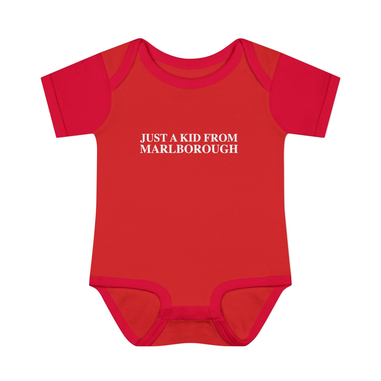 Just a kid from Marlborough Infant Baby Rib Bodysuit