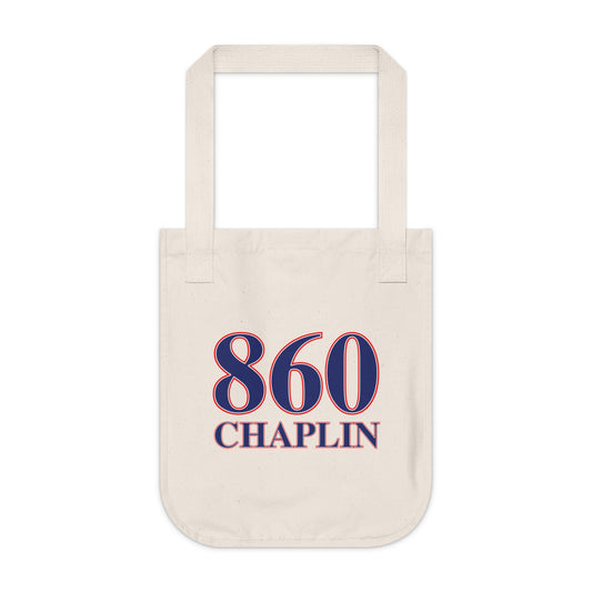 860 Chaplin Red, White & Blue Organic Canvas Tote Bag