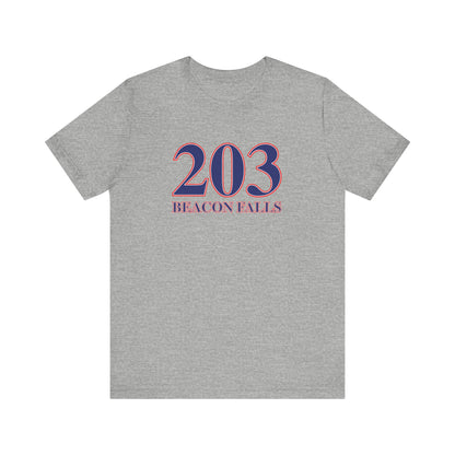203 Beacon Falls Red White & Blue Unisex Jersey Short Sleeve T-Shirt