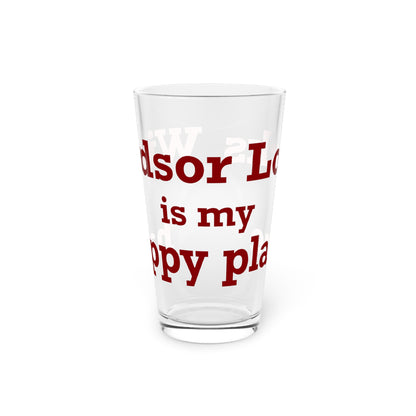 Windsor Locks is My Happy Place Pint Glass, 16oz