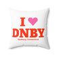 I Heart DNBY Spun Polyester Square Pillow