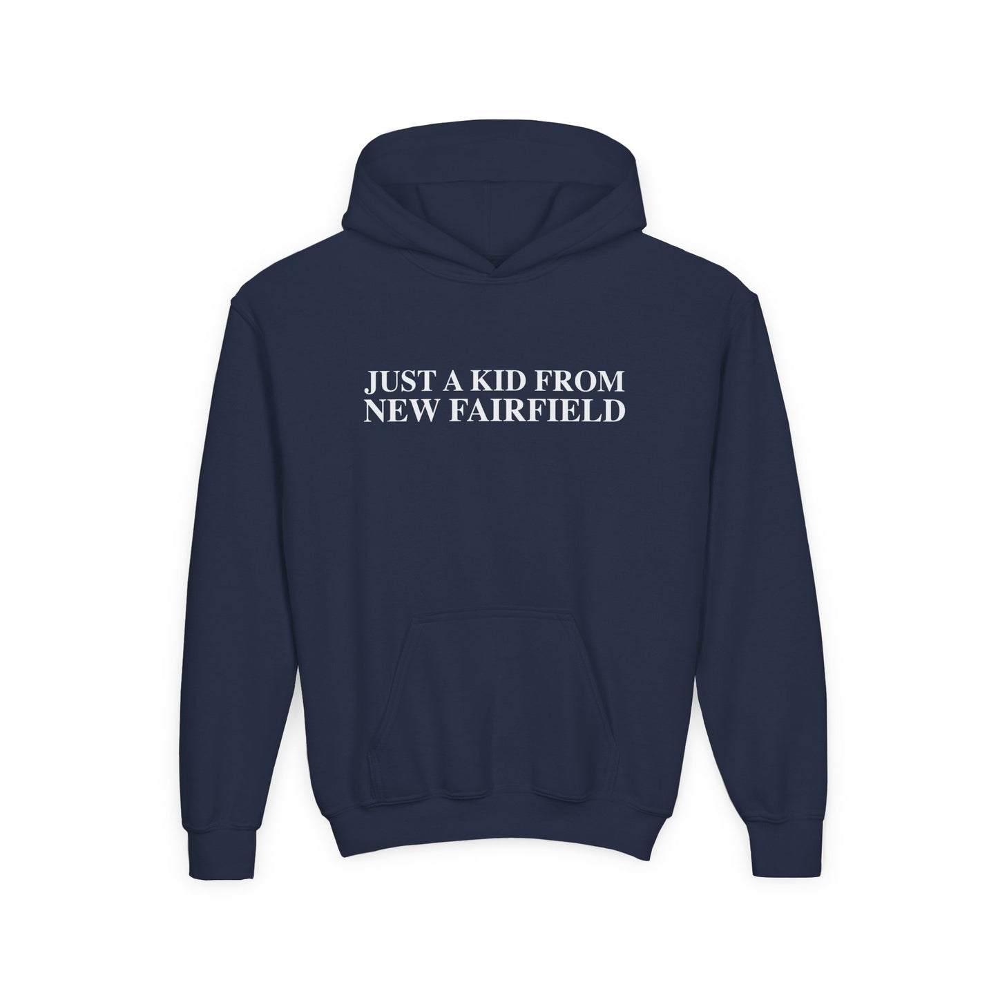 Just a kid from New Fairfield Youth Heavy Blend Hooded Sweatshirt