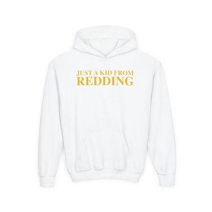 Just a kid from Redding Youth Heavy Blend Hooded Sweatshirt