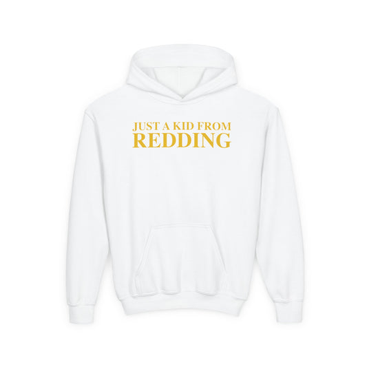 Just a kid from Redding Youth Heavy Blend Hooded Sweatshirt